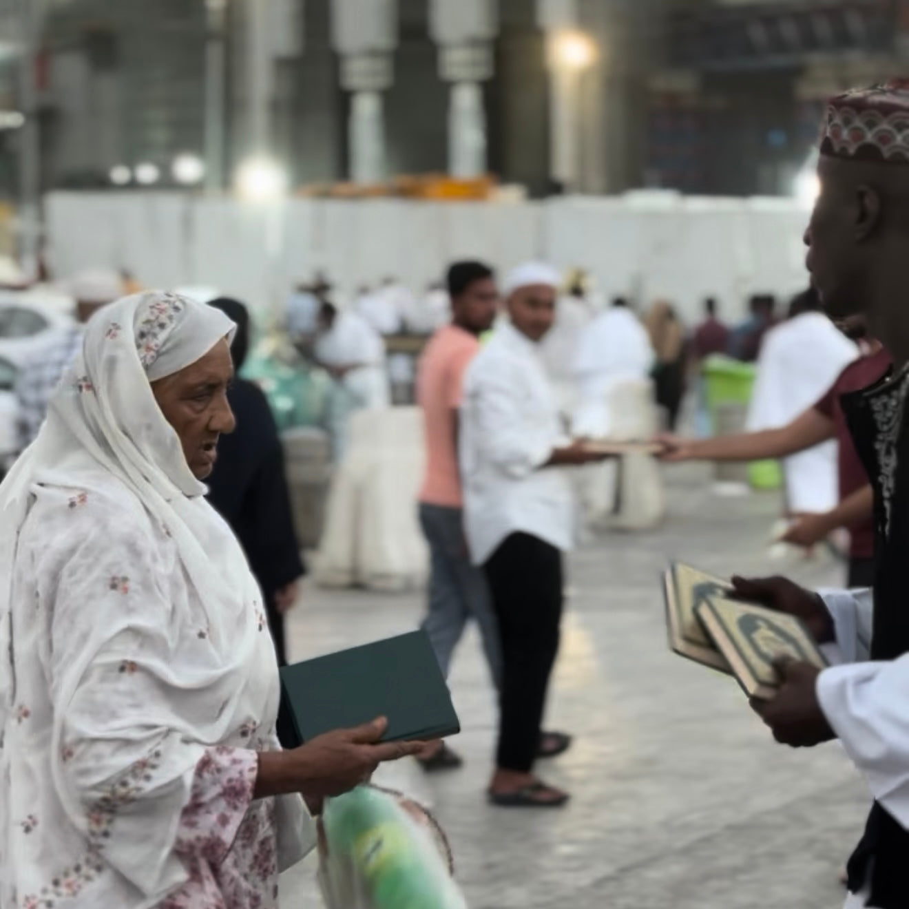 Gift Qurans in Masjid Al-Haram, Makkah