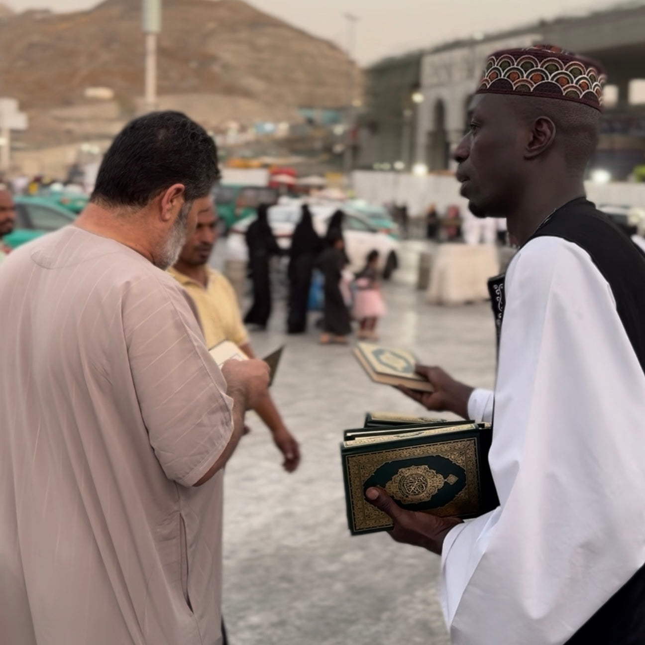 Gift Qurans in Masjid Al-Haram, Makkah