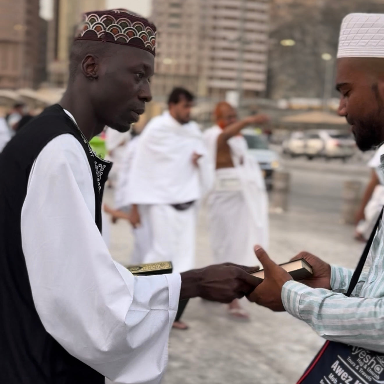 Gift Qurans in Masjid Al-Haram, Makkah